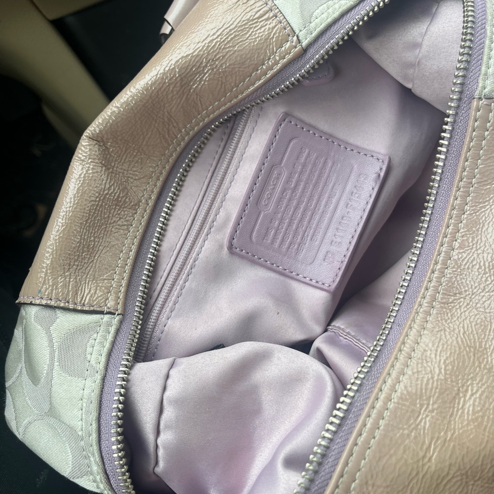 Coach Pastel Purple and Taupe Women's Bag